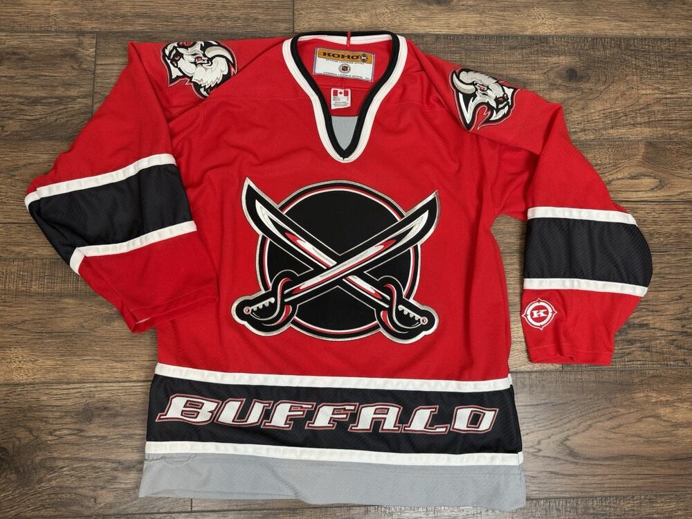 Rare Koho Buffalo Sabres Red Alternate 3rd Jersey Size M Butterknives 2000-06